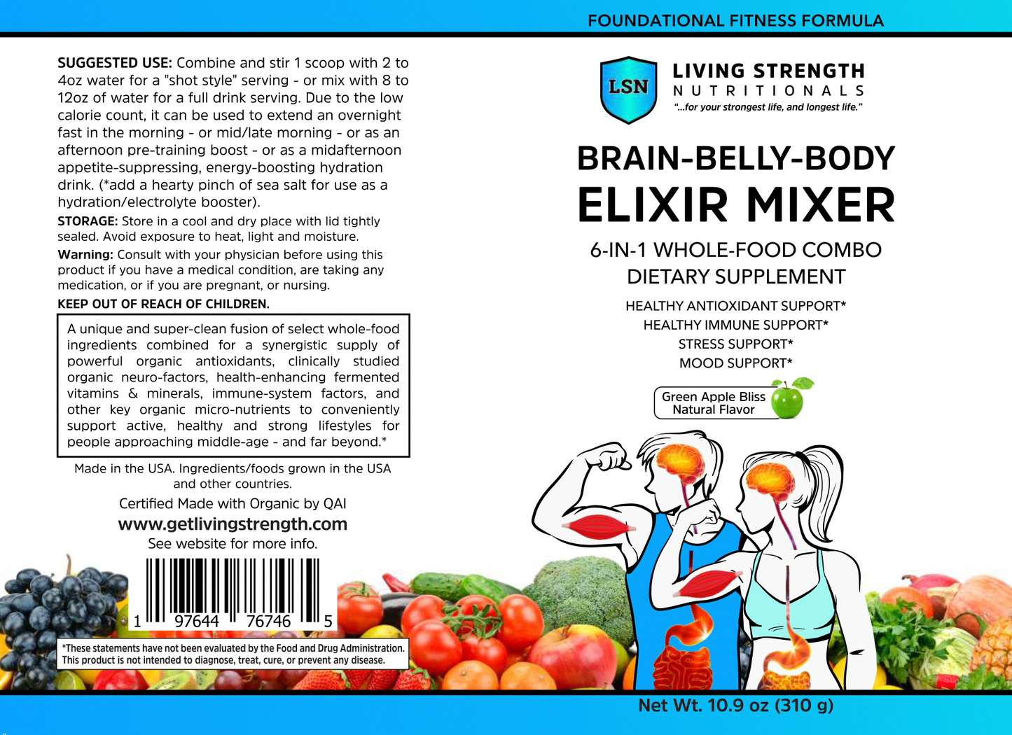 Brain-Belly-Body Elixir Mixer Powder